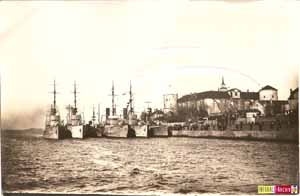 Biesenbach - deutsche Kriegsschiffe vor Riga