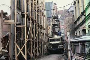 Dezember 1992 - Baustelle in der Jana iela