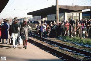Oktober 1994 - Bahnsteig am Hauptbahnhof