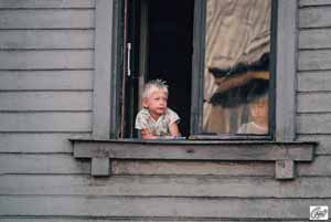 Juni 1995 - zwei Jungs am Fenster