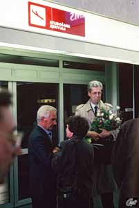Oktober 1995 - Hübotter und Scherf am Flughafen