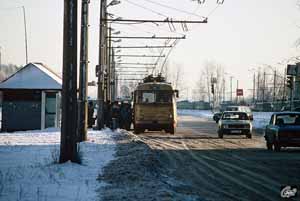 trolleybus in purvciems