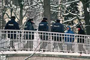 Polizisten im Park